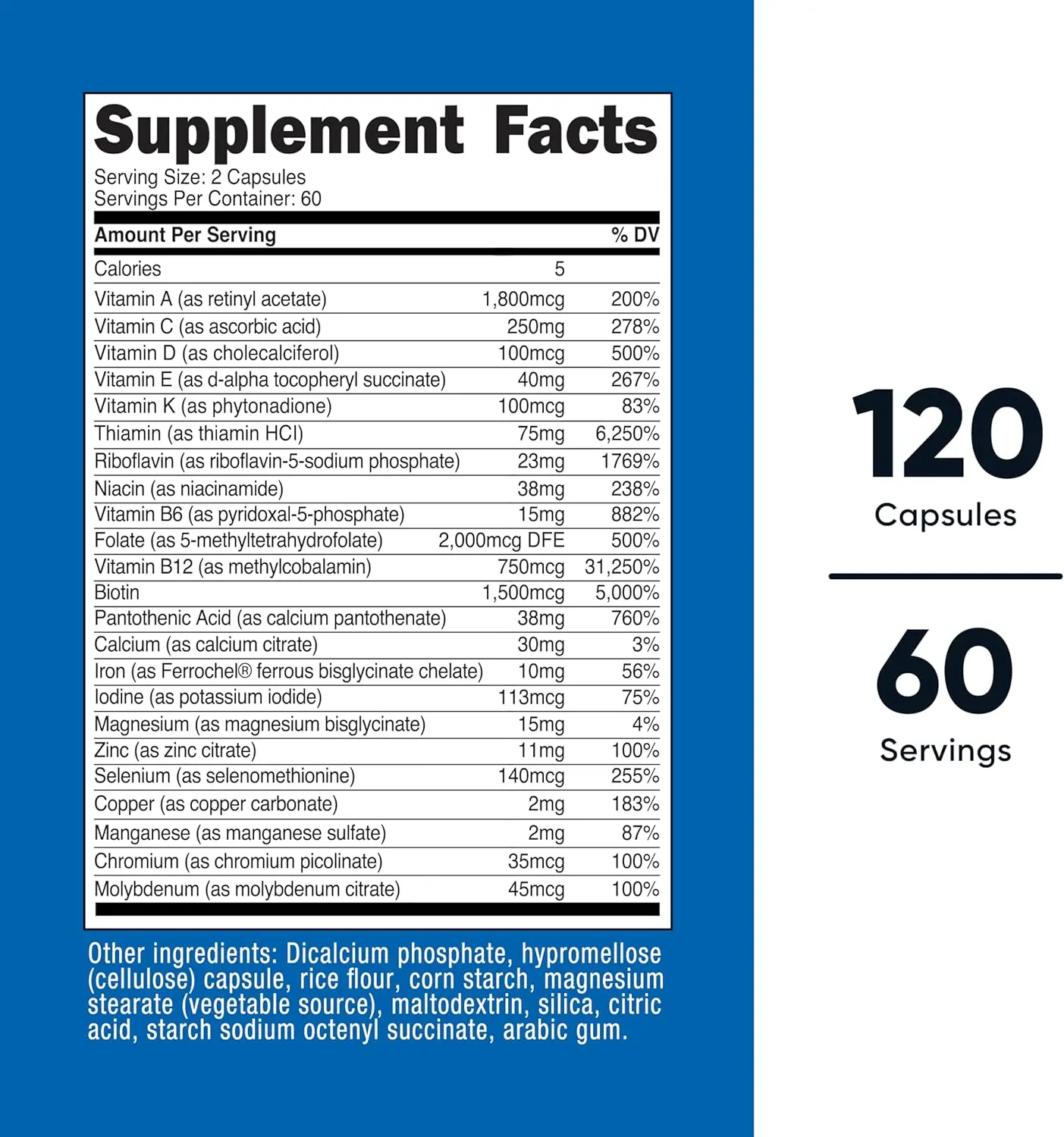Nutricost Methylated Multivitamin Capsules